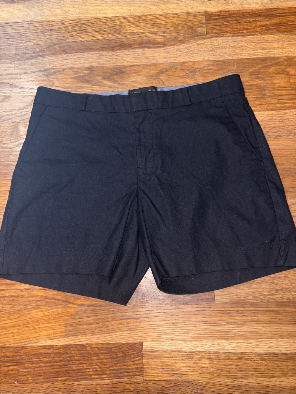 Banana Republic Black Flat Front Chino Shorts
